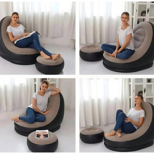 Combo Confort Premium: Sofá + Sillón + Inflador